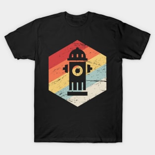 Retro Vintage Fire Hydrant Icon T-Shirt